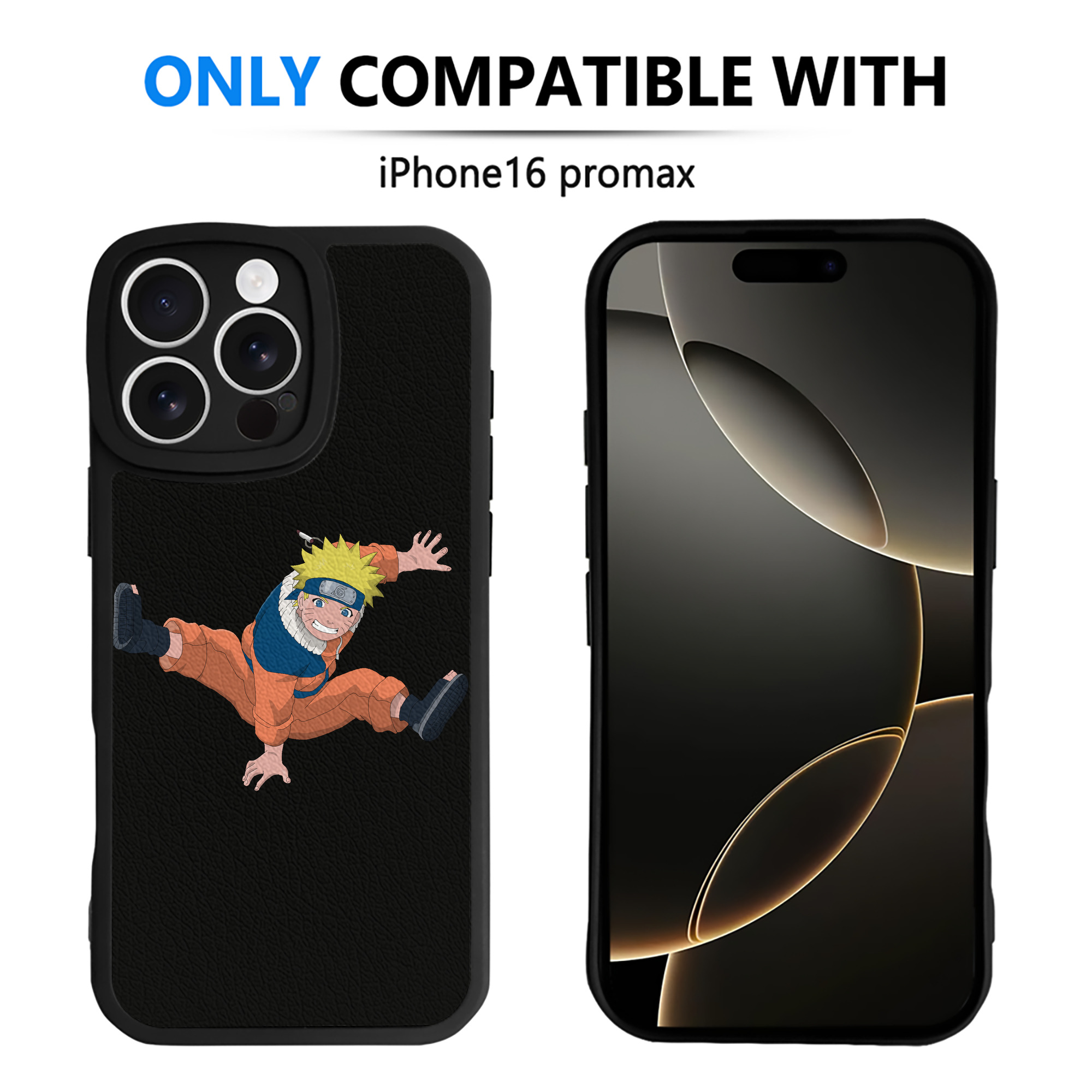 （画像用） NARUTO -ナルト- うずまき ナルト Uzumaki Naruto 【iPhone 16シリーズ対応】シリコンスマホケース（レザー調） 材質：シリコン
